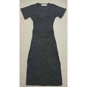 IRO PARIS Jersey Stretchy Sheath Maxi Dress Ruched Sexy Slit